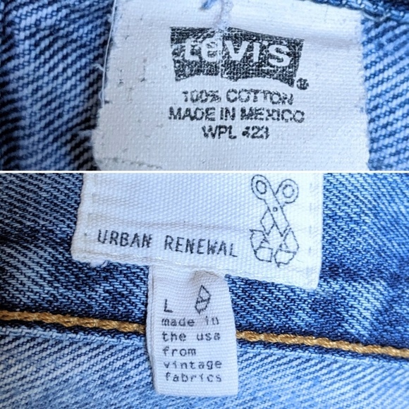 LEVI STRAUSS 501 Crochet Cutoff Remade Shorts L - Picture 4 of 9